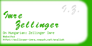 imre zellinger business card